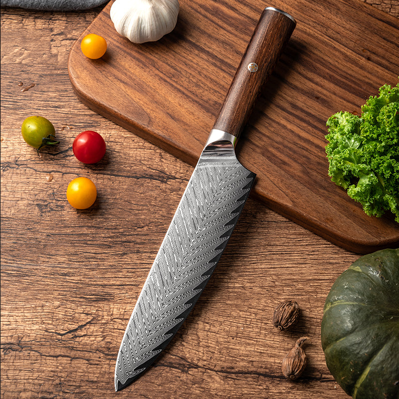 Chef's Knife, 6.7 Inch Kitchen Knife, 67 Layer Stainless Steel, Cutting Vegetables, Fruit Kitchen and Vegetable Knife, Damascus Steel Chef's Knife