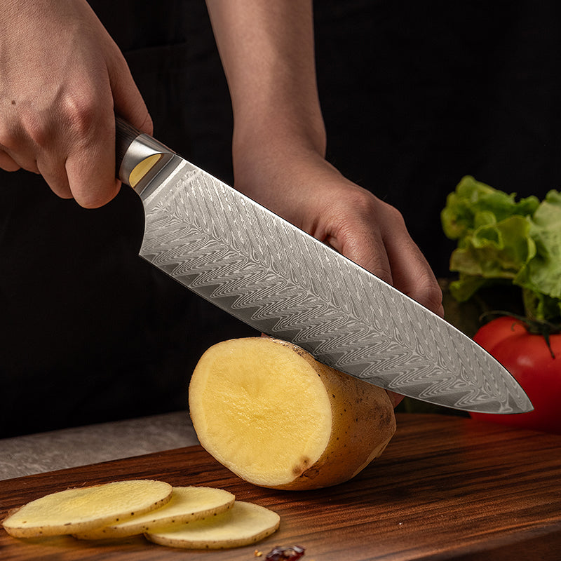 Chef's Knife, 6.7 Inch Kitchen Knife, 67 Layer Stainless Steel, Cutting Vegetables, Fruit Kitchen and Vegetable Knife, Damascus Steel Chef's Knife